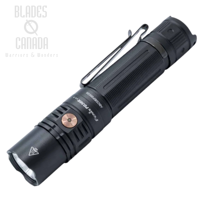 Fenix PD36R V2.0 Compact Rechargeable Tactical Flashlight, Black - 1700 Lumens