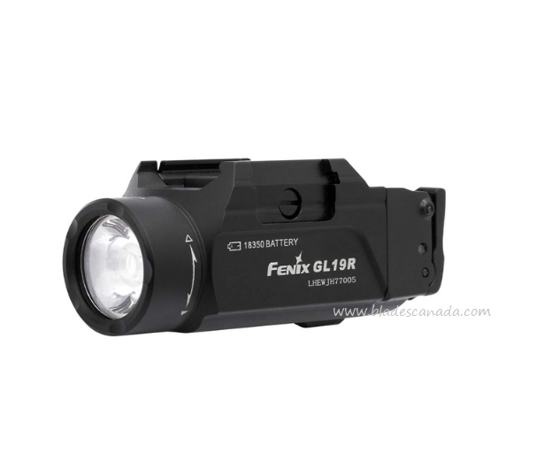 Fenix Gl19R Rechargeable Tactical Gun Light, Black - 1200 Lumens