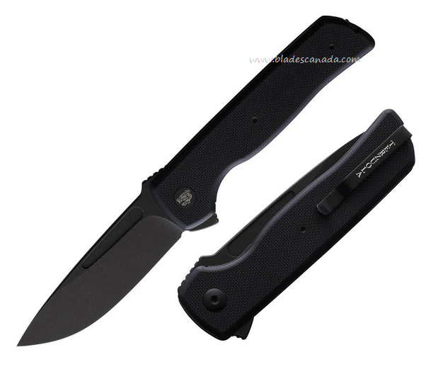 Terzuola ATCF Lite Flipper Folding Knife, Nitro-V Black, G10 Black, FF010BB