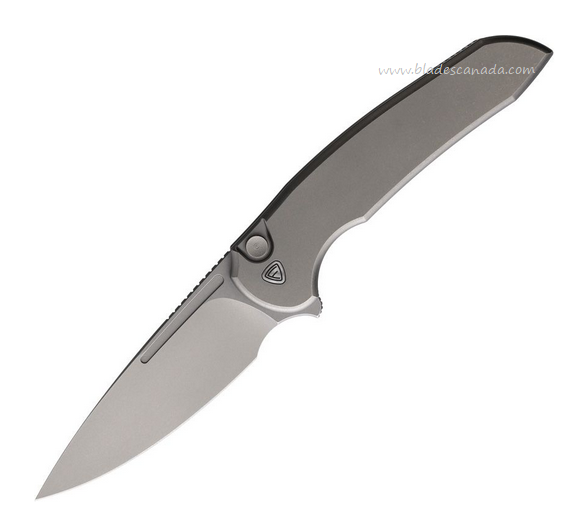 Ferrum Forge Stinger Flipper Button Lock Folding Knife, Nitro-V, Titanium, FF013