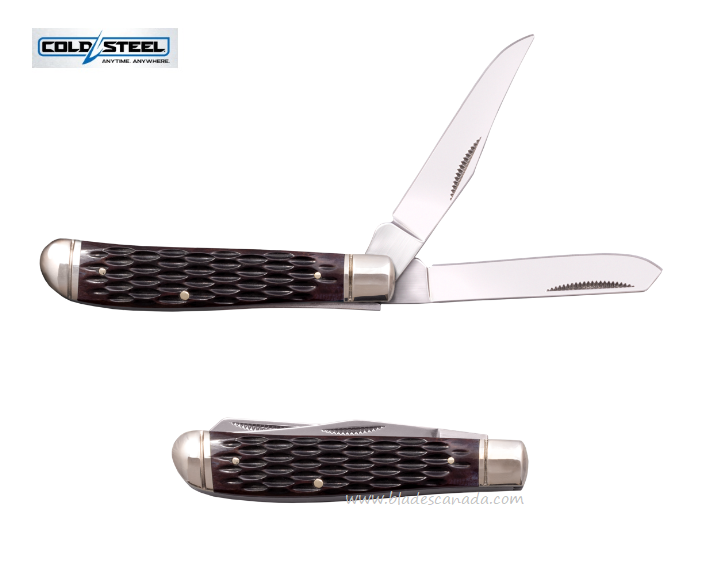 Cold Steel Mini Trapper Slipjoint Folding Knife, Jigged Bone, FL-MINITRPR-J