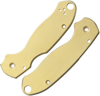 Flytanium Co Spyderco Para 3 Scales - Brass, FLY572