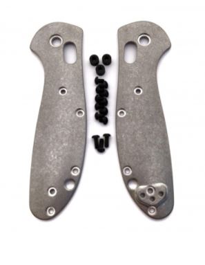Flytanium Co. Benchmade Mini Griptilian Scales - Titanium, FLY585