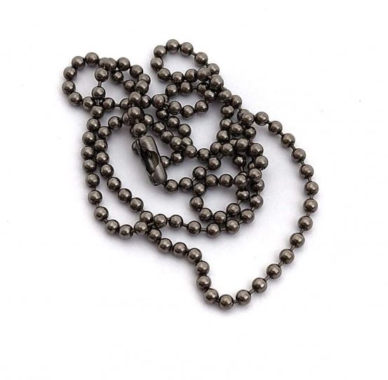 Flytanium Large Ball Chain Necklace, Titanium, FLY644 - Click Image to Close