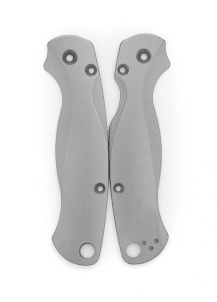Flytanium Spyderco Paramilitary 2 Lotus Titanium Scales- Bead Blasted, FLY803