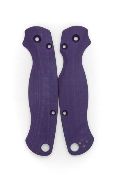 Flytanium Spyderco Paramilitary 2 Lotus G10 Scales- Purple