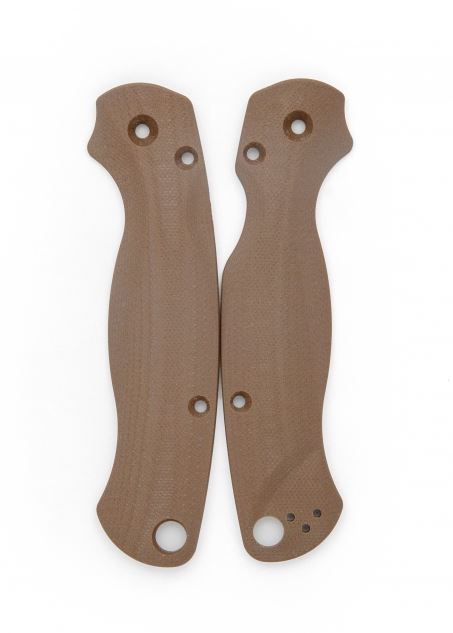 Flytanium Spyderco Paramilitary 2 Lotus G10 Scales- Earth Brown, FLY815