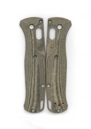 Flytanium Benchmade Bugout Crossfade Linen Micarta Scales - Green, FLY866