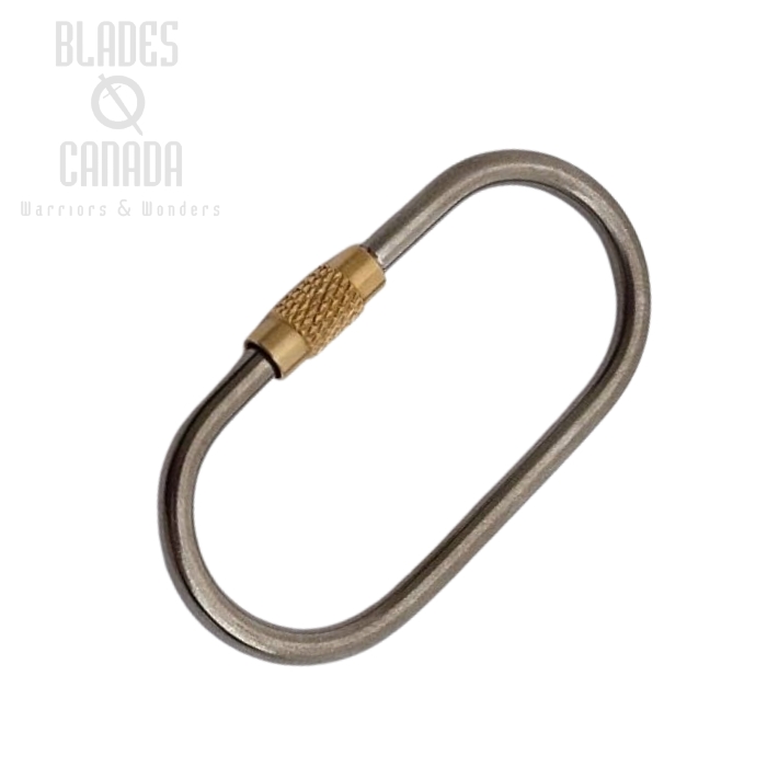 Flytanium Oval Keyring with Screw Closure, Titanium, FLY641