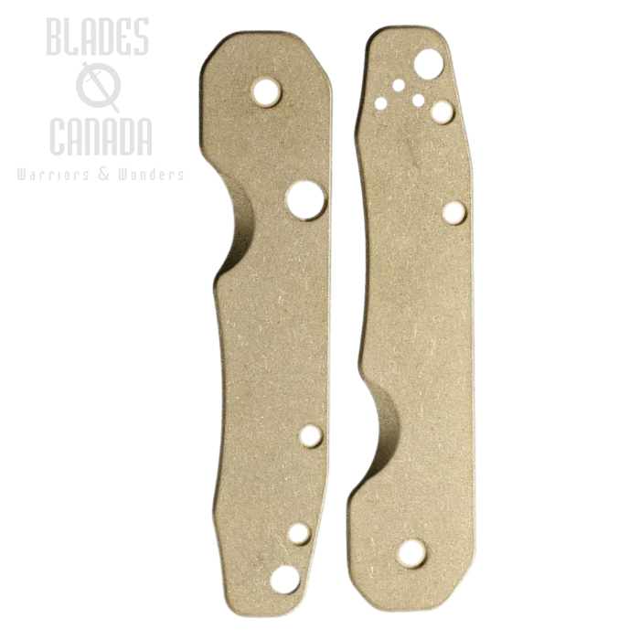 Flytanium Co. Spyderco Smock Handle Scales, Brass, FLY740