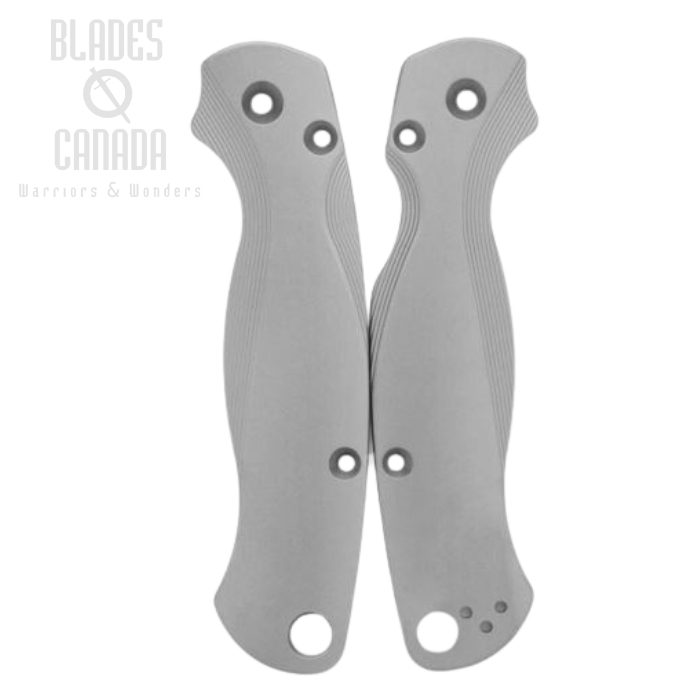 Flytanium Spyderco Paramilitary 2 Lotus Titanium Scales- Bead Blasted, FLY803