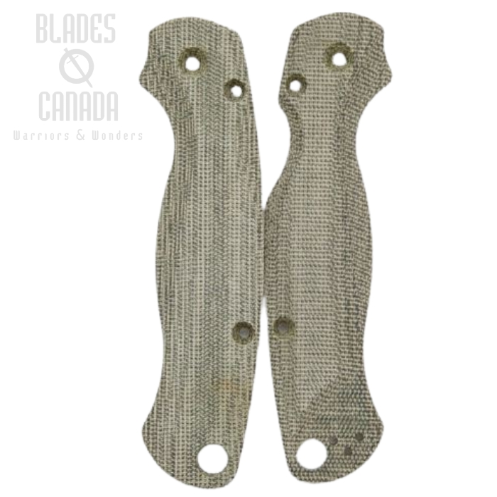 Flytanium Spyderco Paramilitary 2 Scales, Lotus Canvas Micarta Green, FLY807