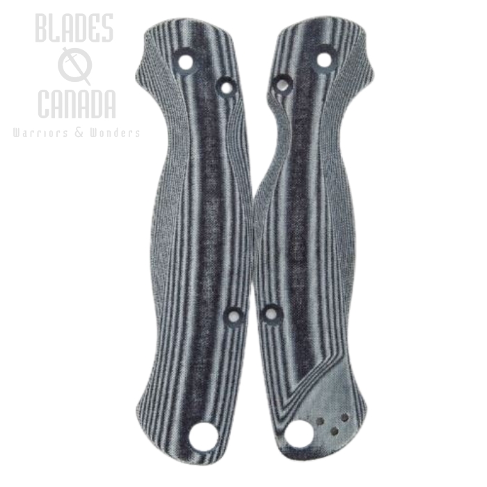 Flytanium Spyderco Paramilitary 2 Lotus Linen Micarta Scales- Black, FLY808