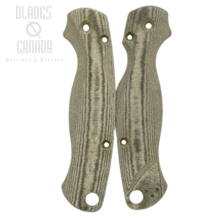 Flytanium Spyderco Paramilitary 2 Lotus Linen Micarta Scales- Green, FLY809