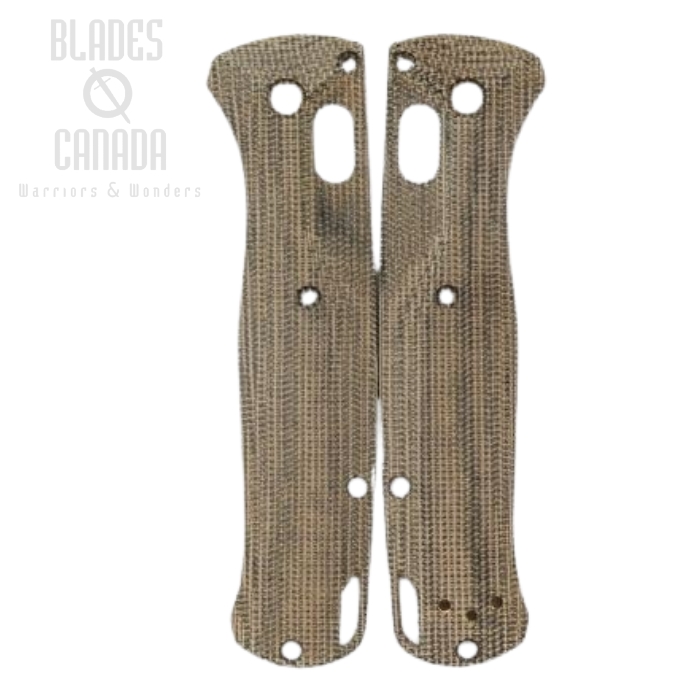 Flytanium Benchmade Bugout Crossfade Canvas Micarta Scales - Green, FLY868