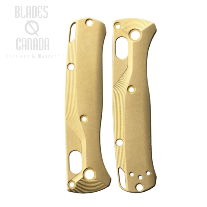 Flytanium Benchmade Mini Bugout Scales, Crossfade Brass SW, FLY912