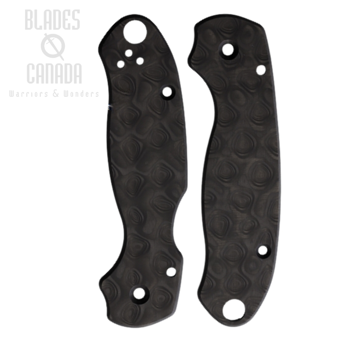 Flytanium Spyderco Paramilitary 3 Scales, Raindrop Carbon Fiber, FLY967
