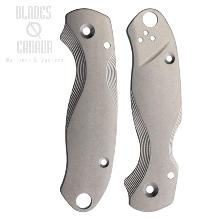 Flytanium Spyderco Paramilitary 3 Scales, Lotus Titanium Stonewash, 1013