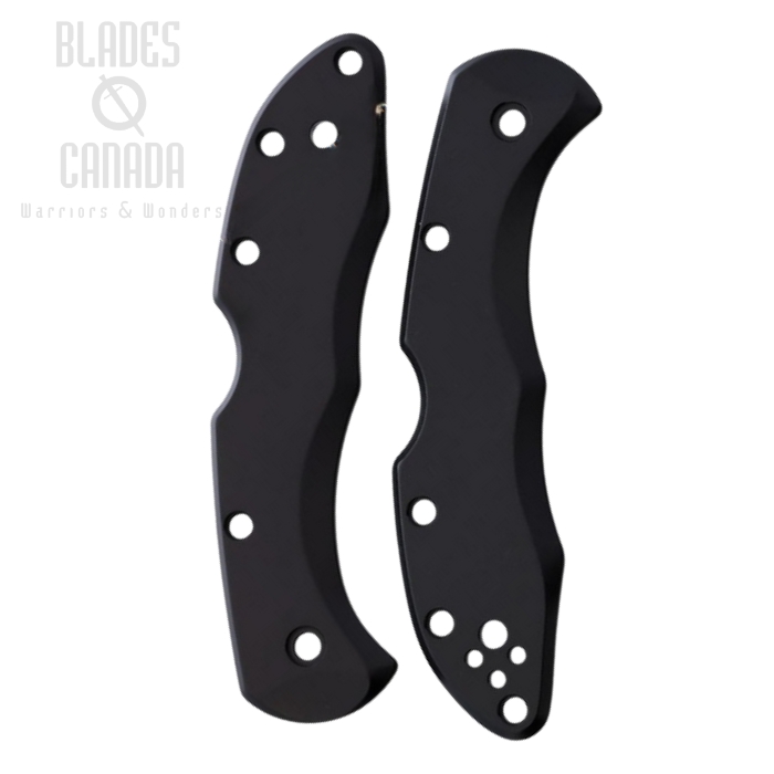 Flytanium Spyderco Delica Scales, Titanium Black, FLY589BK