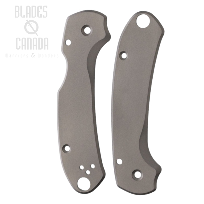 Flytanium Spyderco Paramilitary 3 Skinny Scales, Titanium Bead Blast, 1264BB