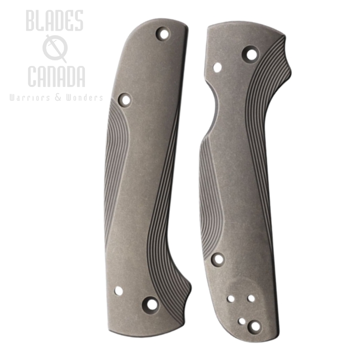 Flytanium Spyderco Shaman Scales, Lotus Titanium Stonewash, 1265SW