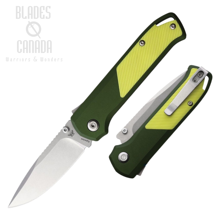 Flytanium Arcade Shark-Lock Knife, S35VN SW, Aluminum Green/G10 Yellow, FLY1253
