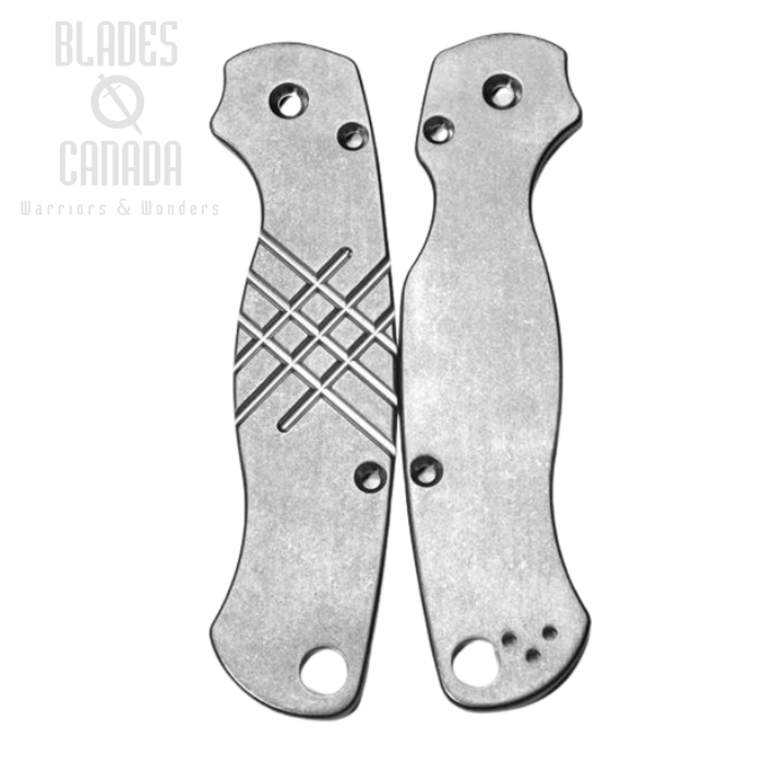 Flytanium Co Grooved Titanium Scales for Spyderco ParaMilitary 2, FLY556