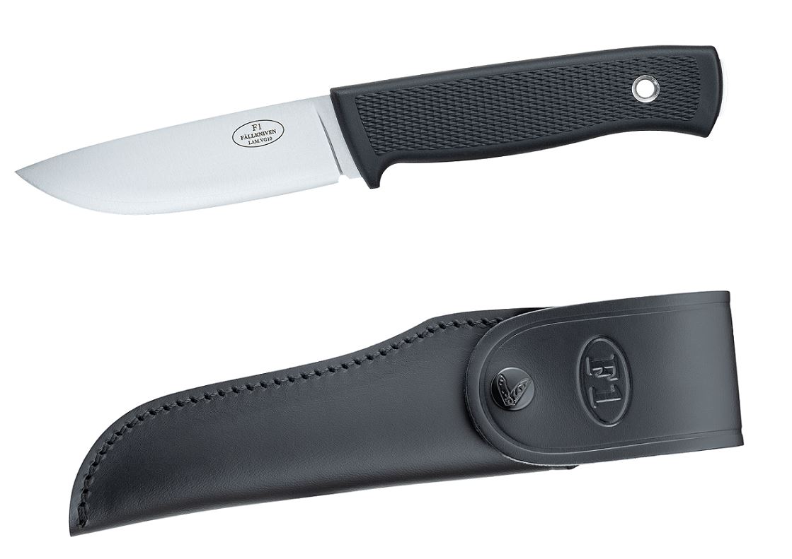 Fallkniven F1 Swedish Military Fixed Blade Knife, VG10, Leather Sheath, FN1