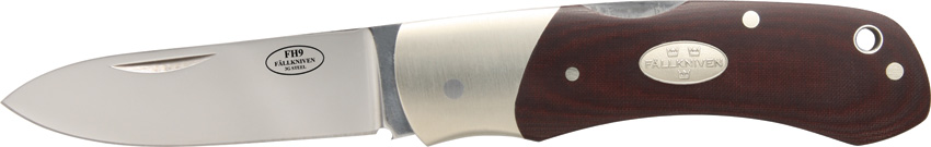 Fallkniven FH9 Hunter Folding Knife, 3G Steel, Micarta Maroon, FN39