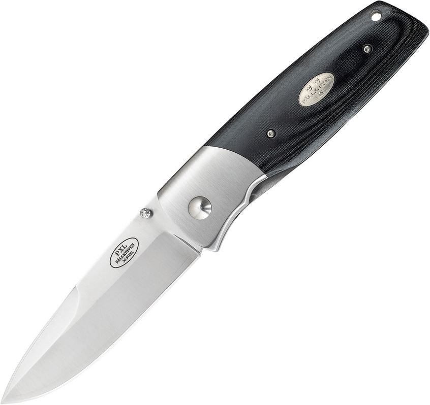 Fallkniven PXL Folding Knife, 3G Steel, Micarta Black,PXLbm