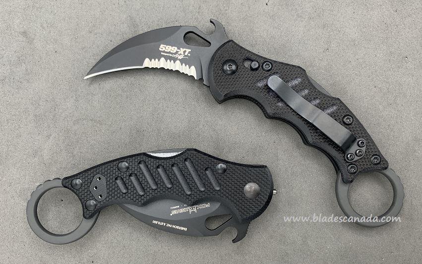 Fox Italy Karambit Folding Knife, Wave Opening, N690, G10 Black, FX-599 XTS