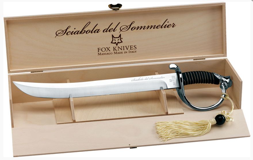 Fox Italy Sciabola del Sommelier Champagne Sabre Short Sword, FX-2006 - Click Image to Close