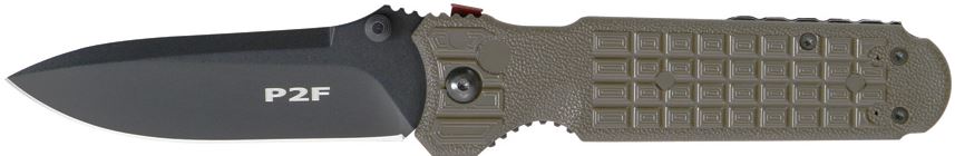 Fox Italy Predator Folding Knife, OD Brown Handle, FX-446 OD