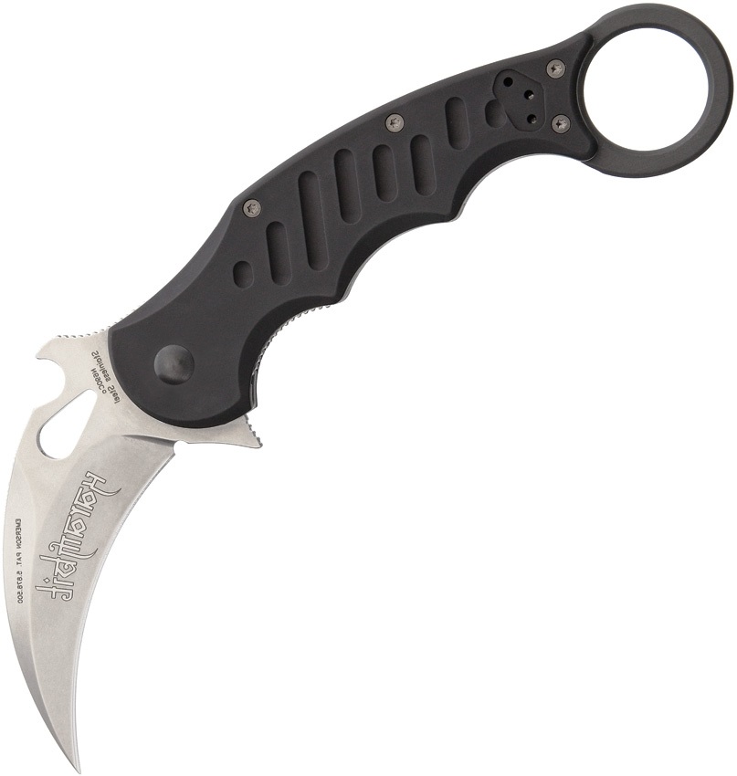 Fox Italy Karambit Flipper Folding Knife, Wave Opening, N690Co, Aluminum Black, 478BSW
