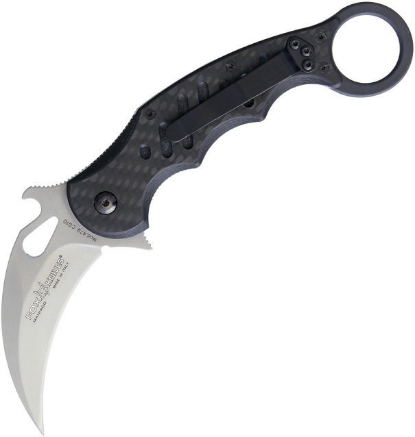 Fox Italy Karambit Folding Knife, Wave Opening, N690Co, CF/G10, FX-479CG10SW