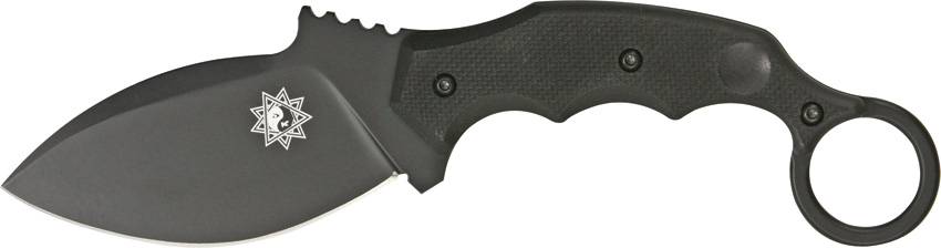 Fox Italy Derespina Parong Karambit Fixed Blade Knife, N690Co, G10 Black, FX-637T