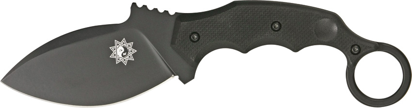 Fox Italy Derespina Parong Karambit Fixed Blade Knife, N690Co, G10 Black, FX-637 T