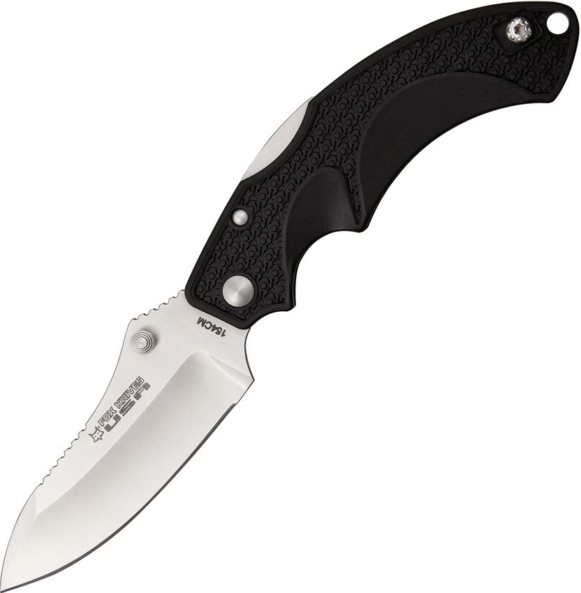 Fox USA Amico Folding Knife, 154CM, FRN Black, FKU-AMI-DP-BL