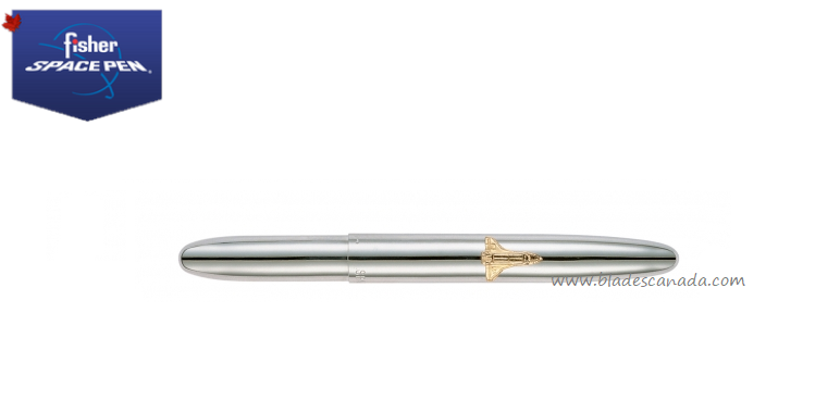 Fisher Space Pen Bullet Pen, Chrome with Space Shuttle, FP600SH