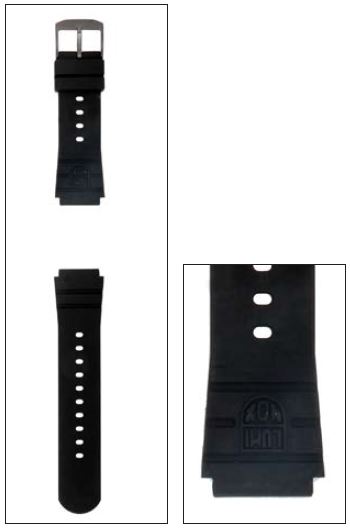 Luminox FP3000.21H Watch Strap Black -22mm