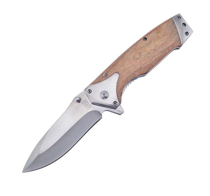 Frost Sharps HP-132OW Assisted Opening Folder - Olive Wood - Click Image to Close