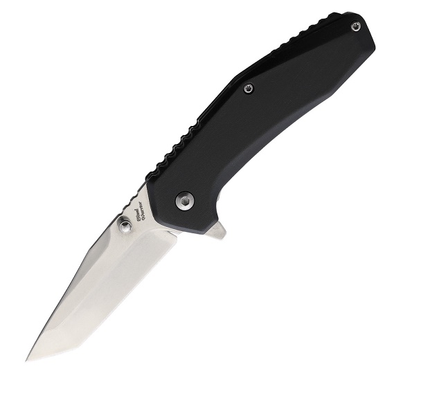 Frost Cutlery Steel Warrior Flipper Folding Knife, Assisted Opening, Aluminum Black, SW888BB