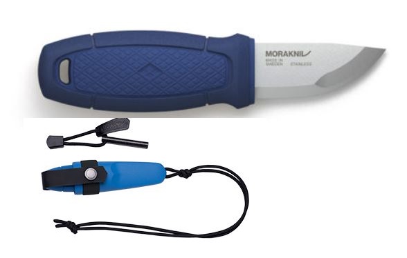 Morakniv Eldris Mini Fixed Blade Knife with Neck Kit, Stainless, Blue, 12631