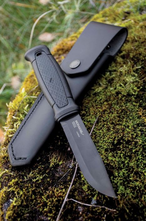 Morakniv Garberg Fixed Blade Knife, Carbon Black, Leather Sheath, 13100 - Click Image to Close