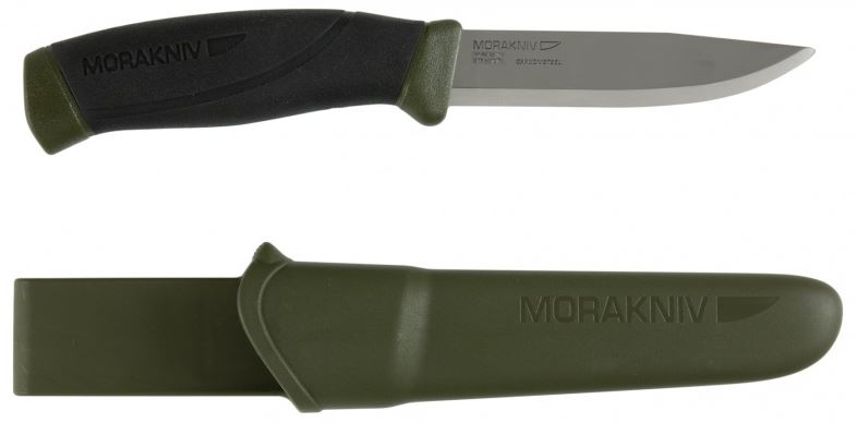 Morakniv Companion MG Fixed Blade Knife, Carbon, OD Green, 11863 - Click Image to Close