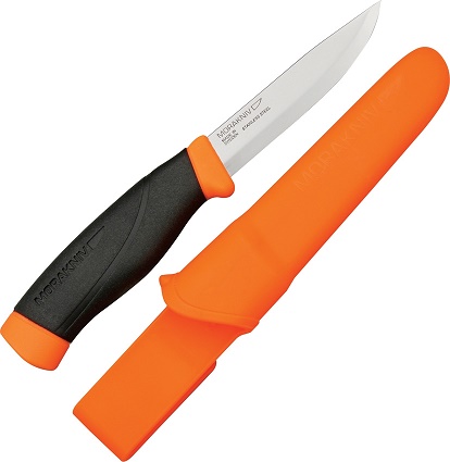 Morakniv Companion Clipper Fixed Blade Knife, Stainless, Black/Orange, 11824 - Click Image to Close