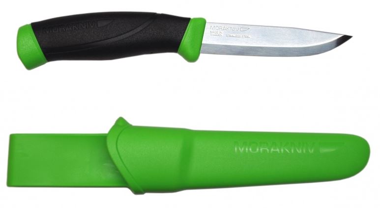 Morakniv Companion Fixed Blade Knife, Stainless, Green, 12158 - Click Image to Close