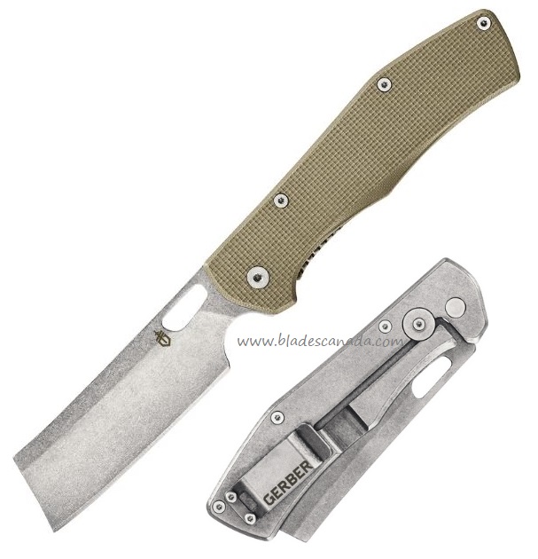 Gerber Flatiron Framelock Folding Knife, Coyote Tan G10