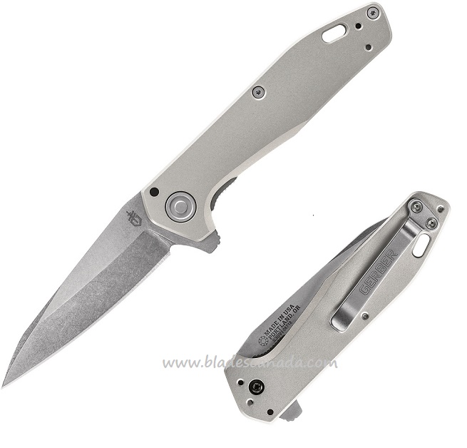 Gerber Fastball Flipper Folding Knife, CPM S30V, Aluminum Urban Grey, G1611 - Click Image to Close