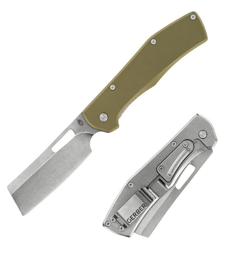 Gerber Flatiron Framelock Folding Knife, Nordic Green Aluminum